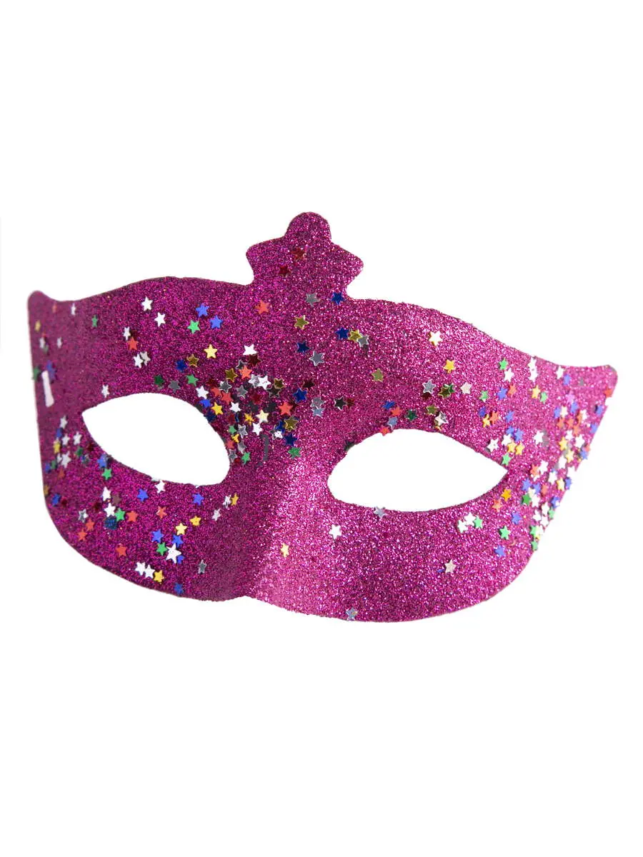 Карнавальная маска Розовая россыпь с лентой, 16х10х6,5 см, 80601