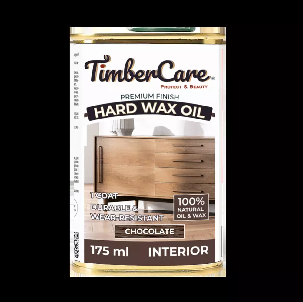 Масло тонирующее с твердым воском TimberCare Hard Wax Oil шоколадный 0,175л