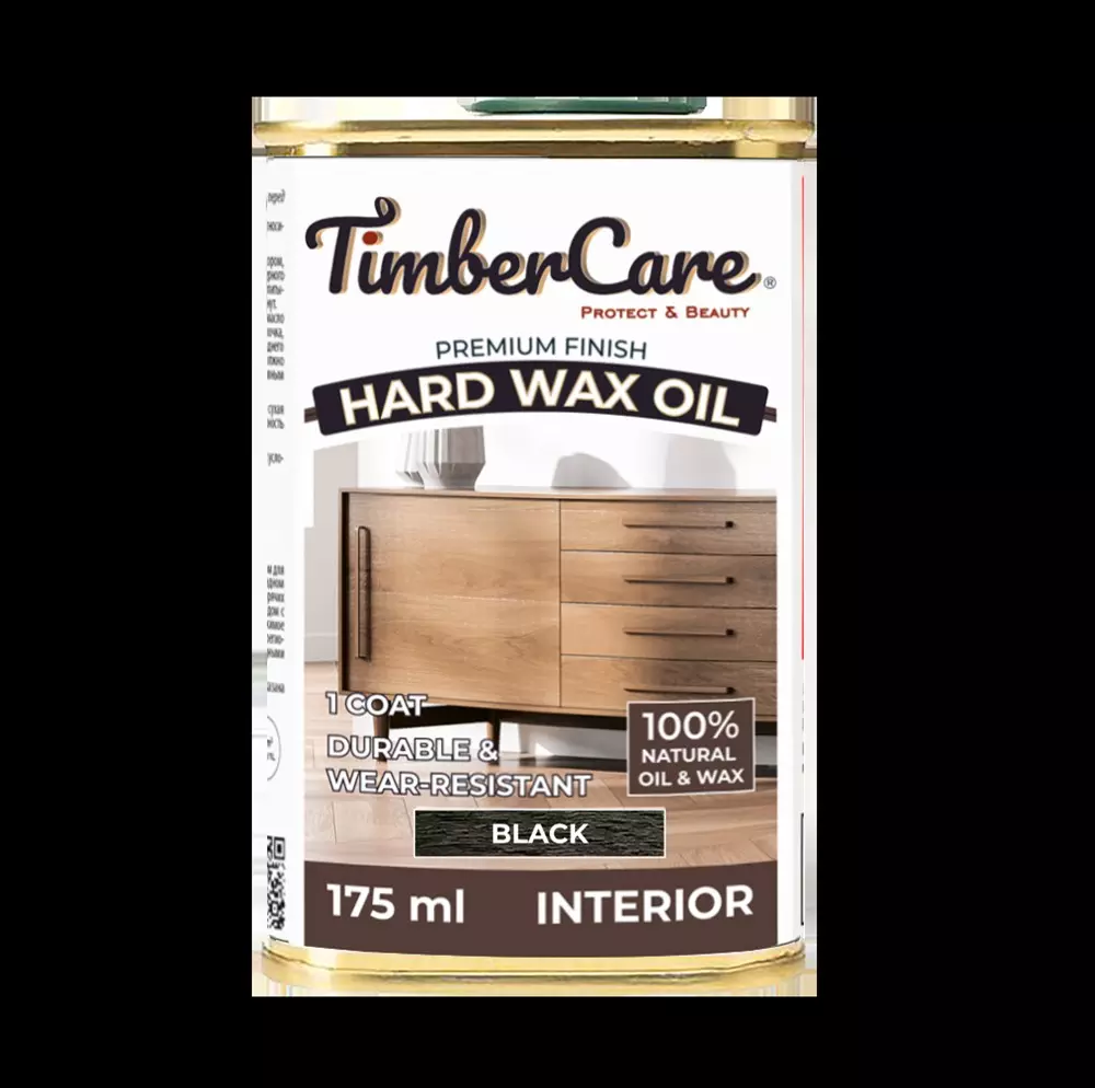 Масло тонирующее с твердым воском TimberCare Hard Wax Oil черный 0,175л