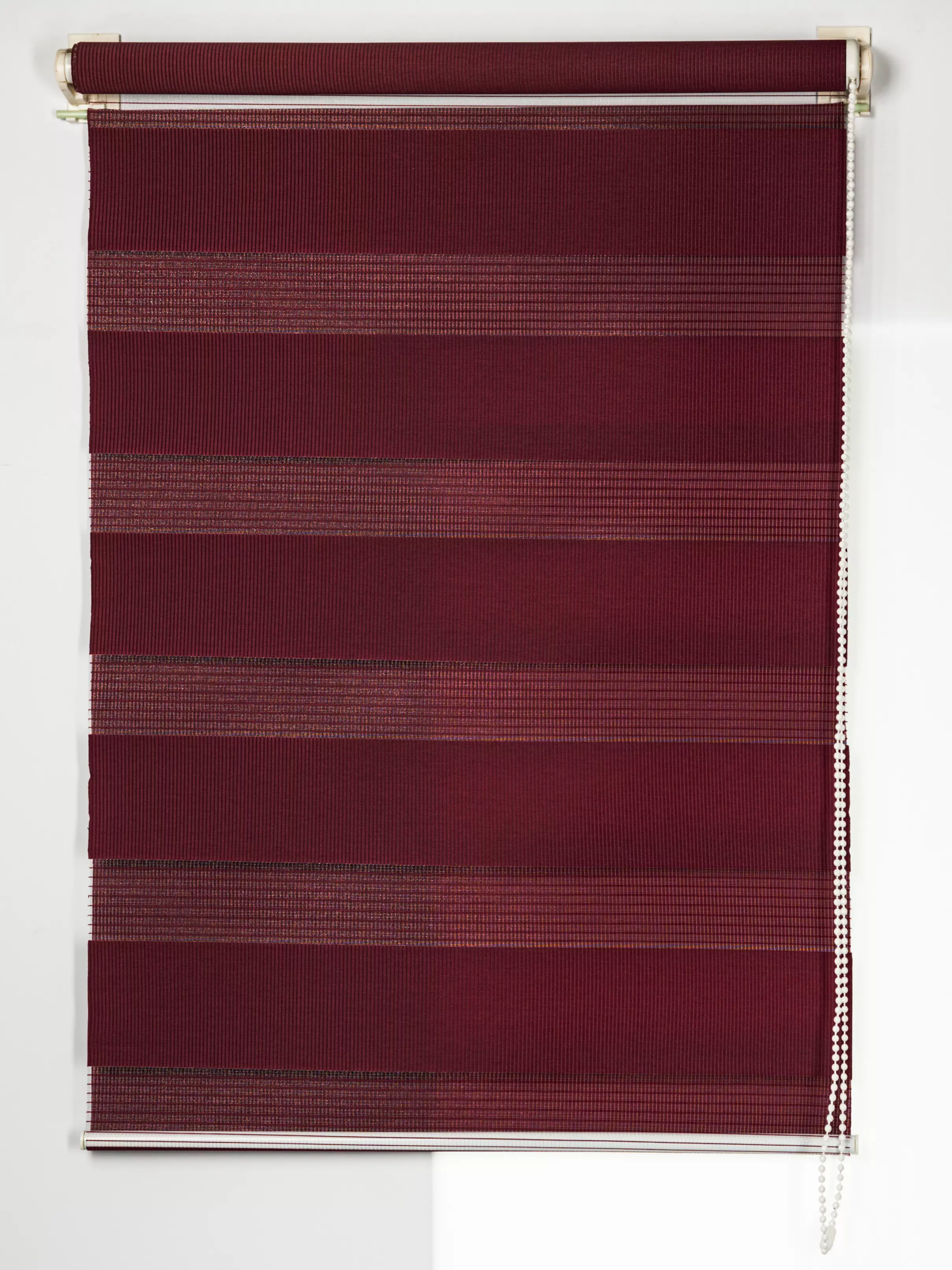 Рулонная штора день-ночь 55 (51)*160 см красное вино Магеллан