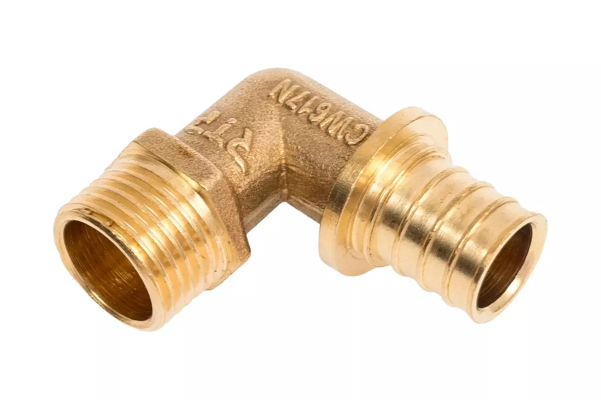 Угол переходный аксиальный 20х1/2&quot; НР, латунь, RTP 34851
