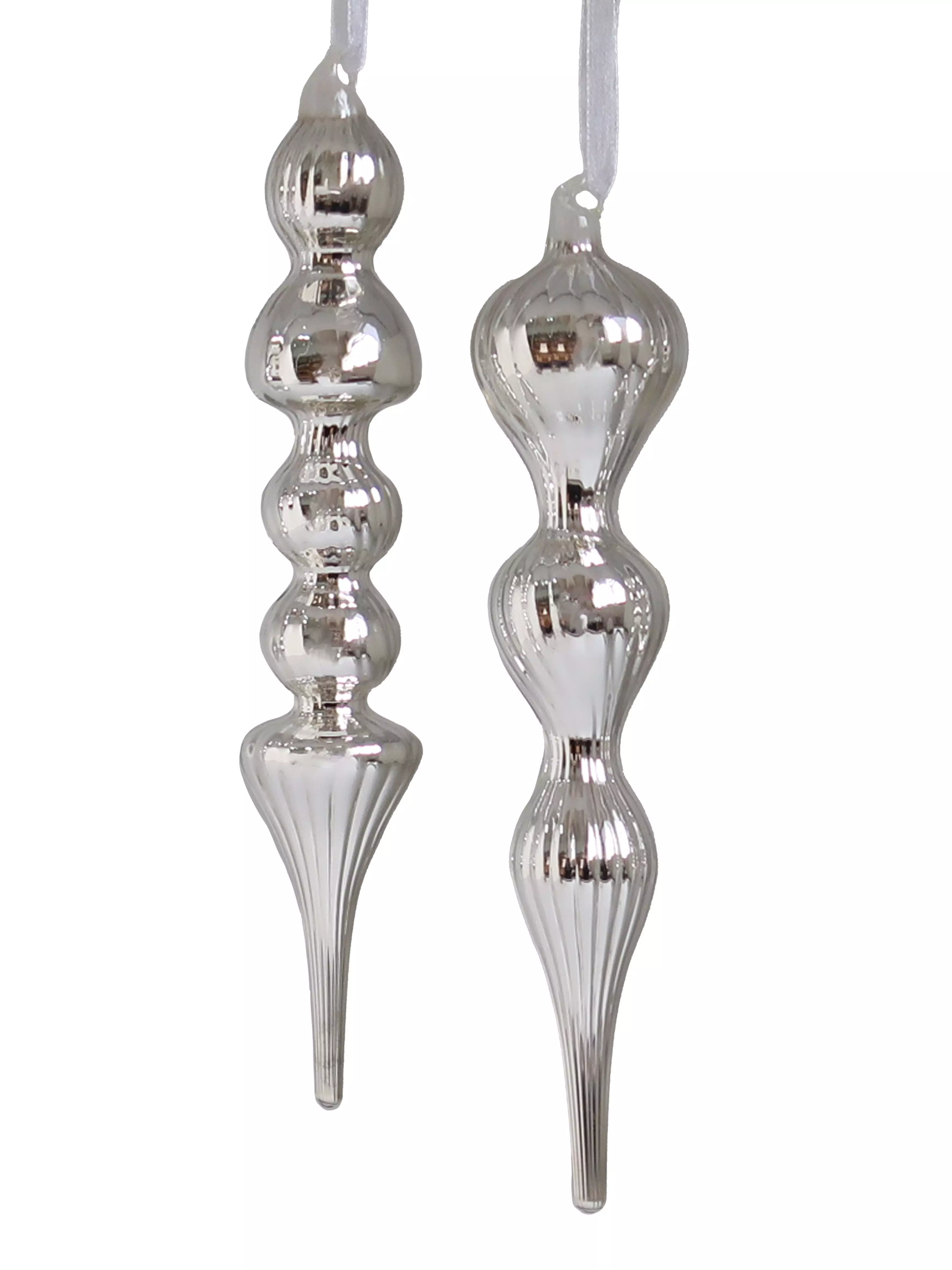 Новогоднее подвесное украшение из стекла, в ассортименте / 3х3х18,5см 95638