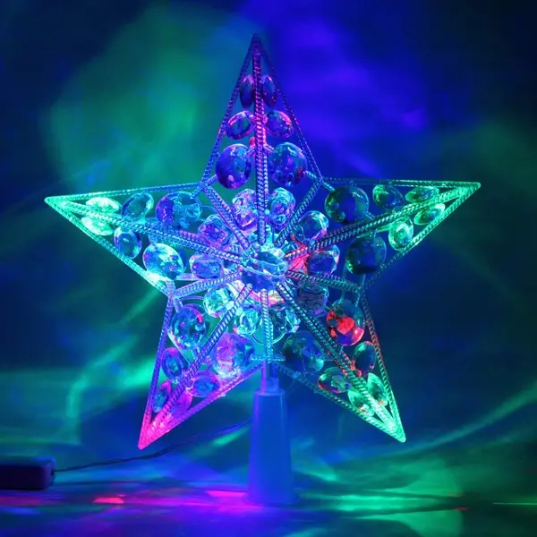 Светодиодная Звезда для елки Фантазия 15 ламп LED, 21 см,