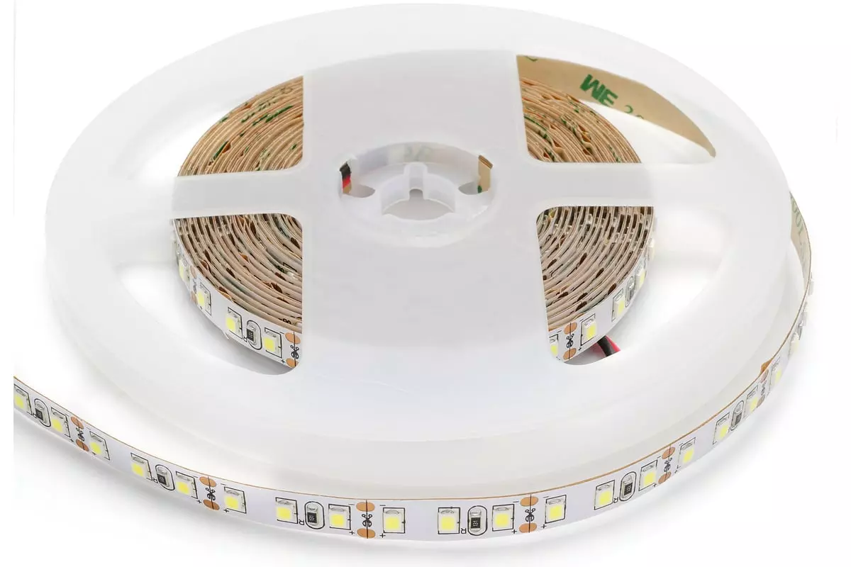 Светодиодная лента 12В 9,6Вт/м 600Лм/м 6500К 3м 8мм CRI&gt;80 SMD3528 120шт/м IP20 Apeyron 214BL