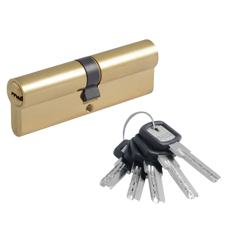 Цилиндровый механизм 90 мм (45/45) ключ/ключ, золото ЛПУ-90