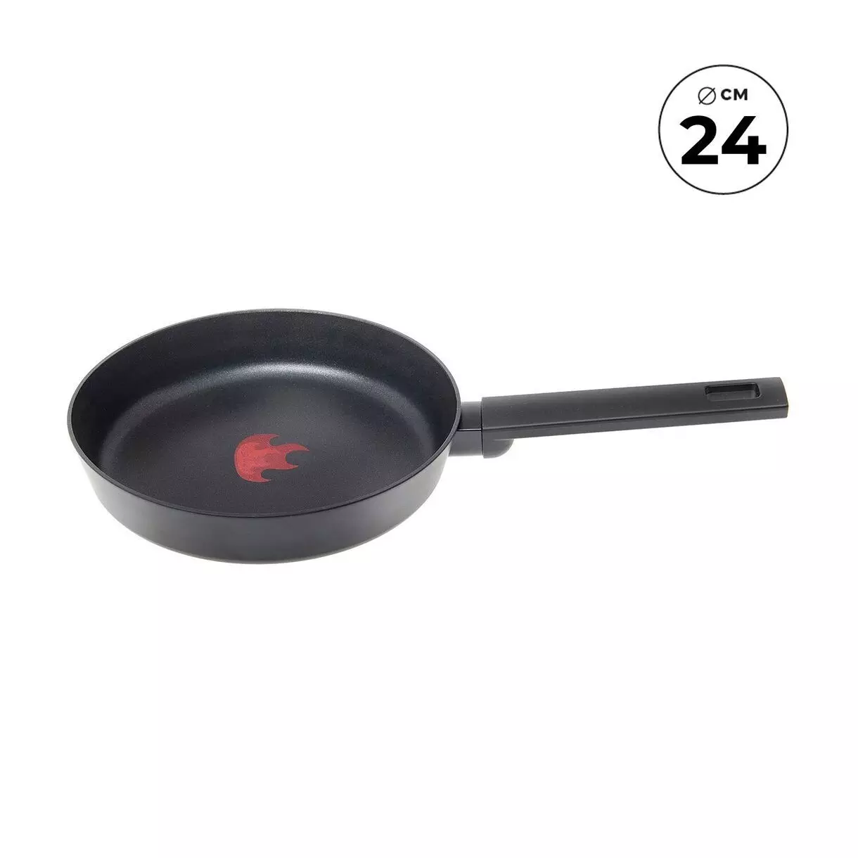 Сковорода 24 см, кованный алюминий, индукция, "Раскалённый докрасна", Home Queen