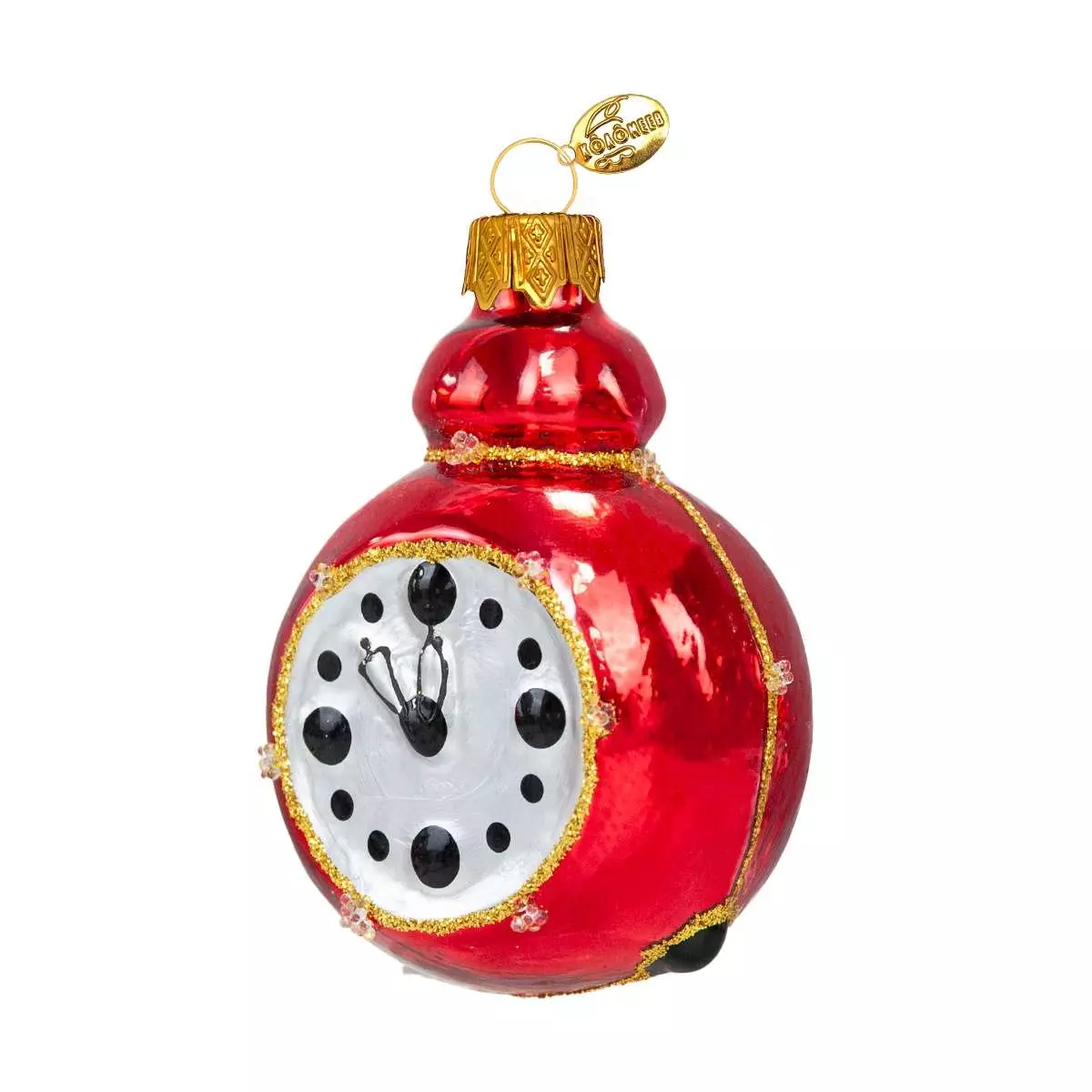 Формовая игрушка Часы-будильник красный 8,5 см Коломеев ФУ-772/2