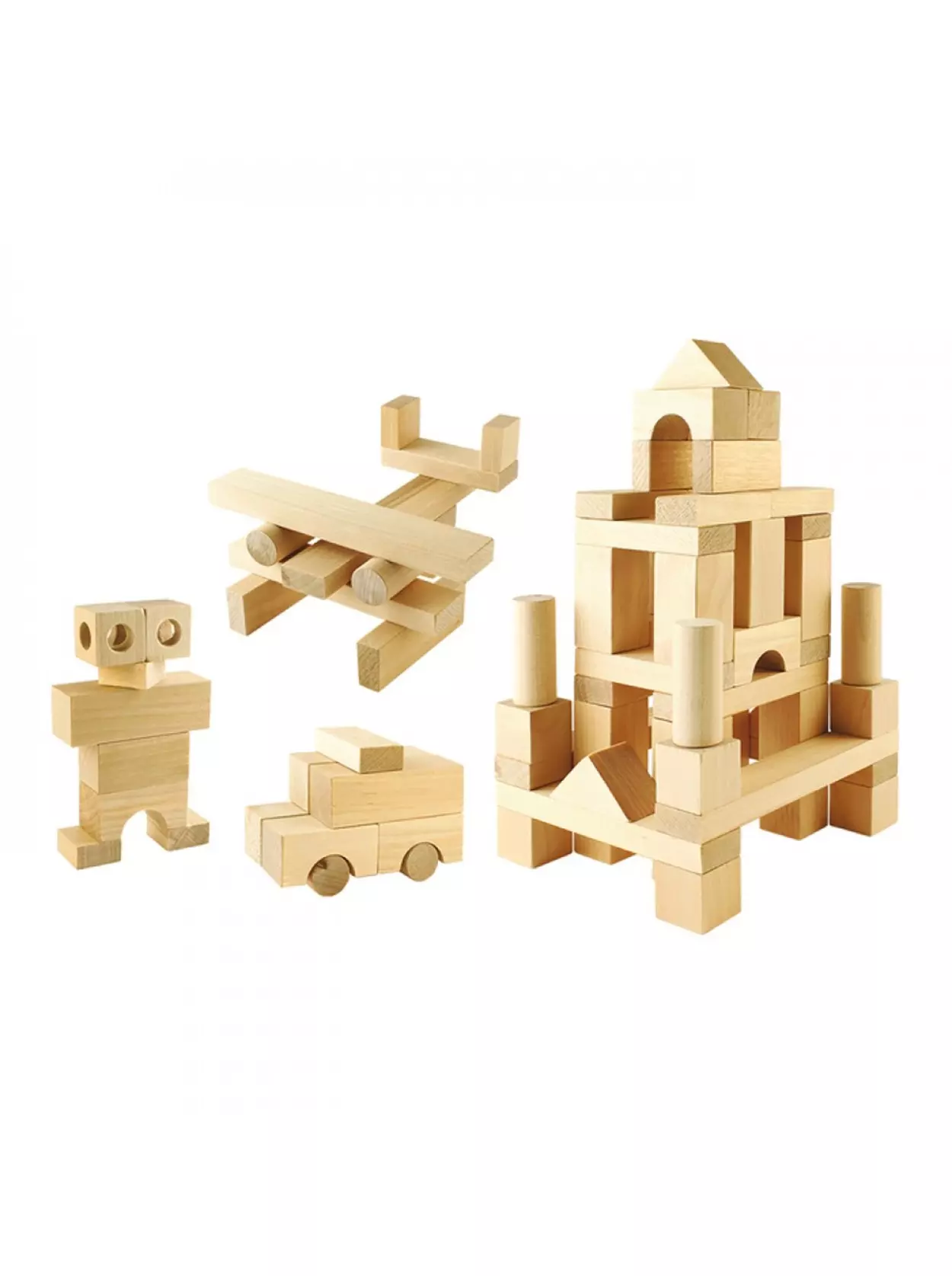 Деревянный конструктор Строительный набор №2 (60 элементов) К627
