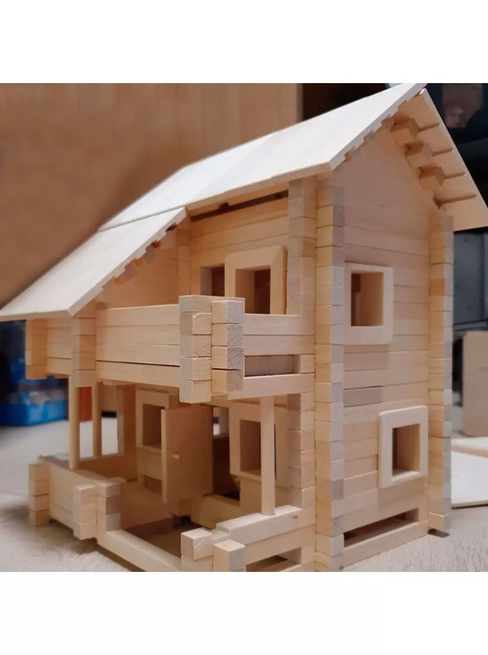 Деревянный конструктор Теремок 3 (790 элементов) Пелси К586