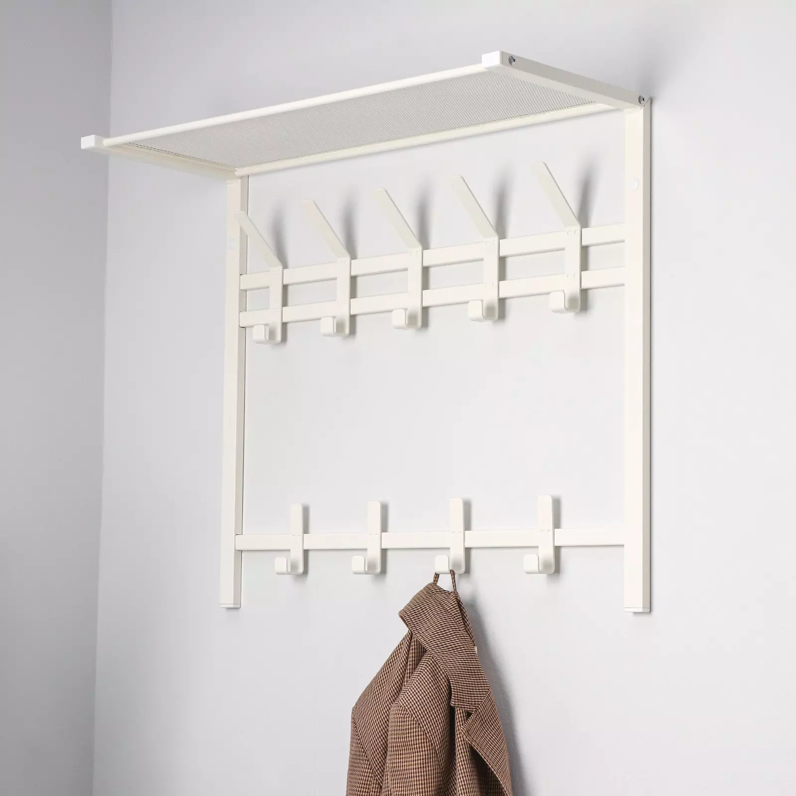 Вешалка с полкой 2-х ярусная &quot;Торонто 22&quot;, hanger with shelf (Белый)