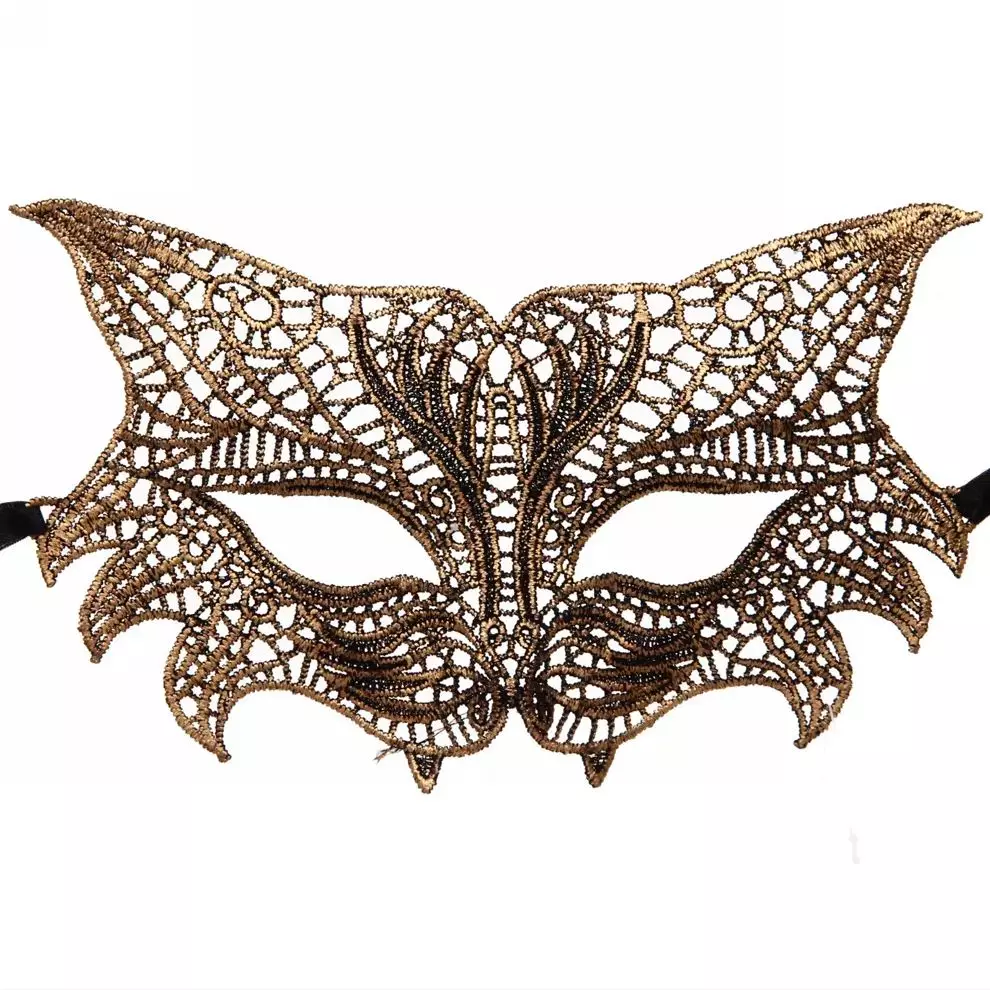 Маска кружево Тигрица бронзовый 770-0329/1