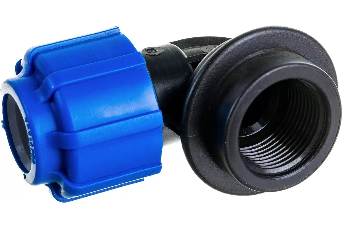 Отвод ПНД с резьбой 20x3/4&quot; ВР, компрессионный, PN16, RTP 11536