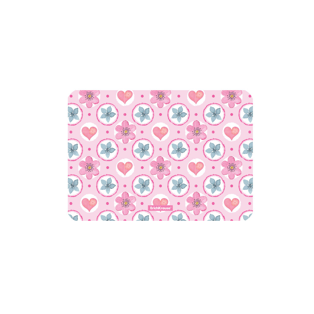 Подкладка настольная пластиковая ErichKrause 48599 Pink Flowers, А4