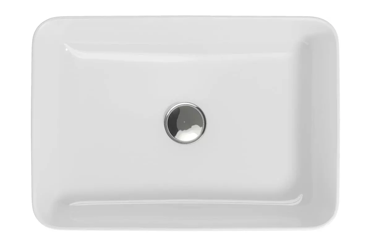 Раковина накладная на столешницу Cersanit CREA 50 RECTANGULAR 0 отв.