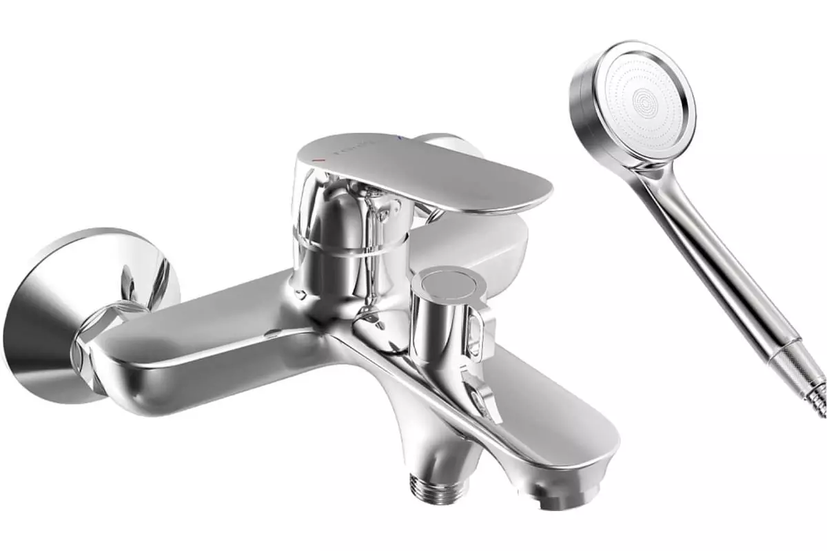 Смеситель для ванны, короткий излив, хром, TOKITO TOK-TAK-1014, латунь