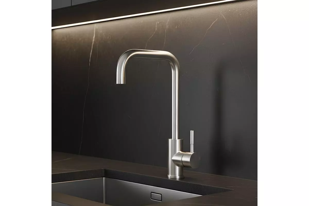 Смеситель для кухни, высокий излив, хром, ESKO K5, нерж. сталь