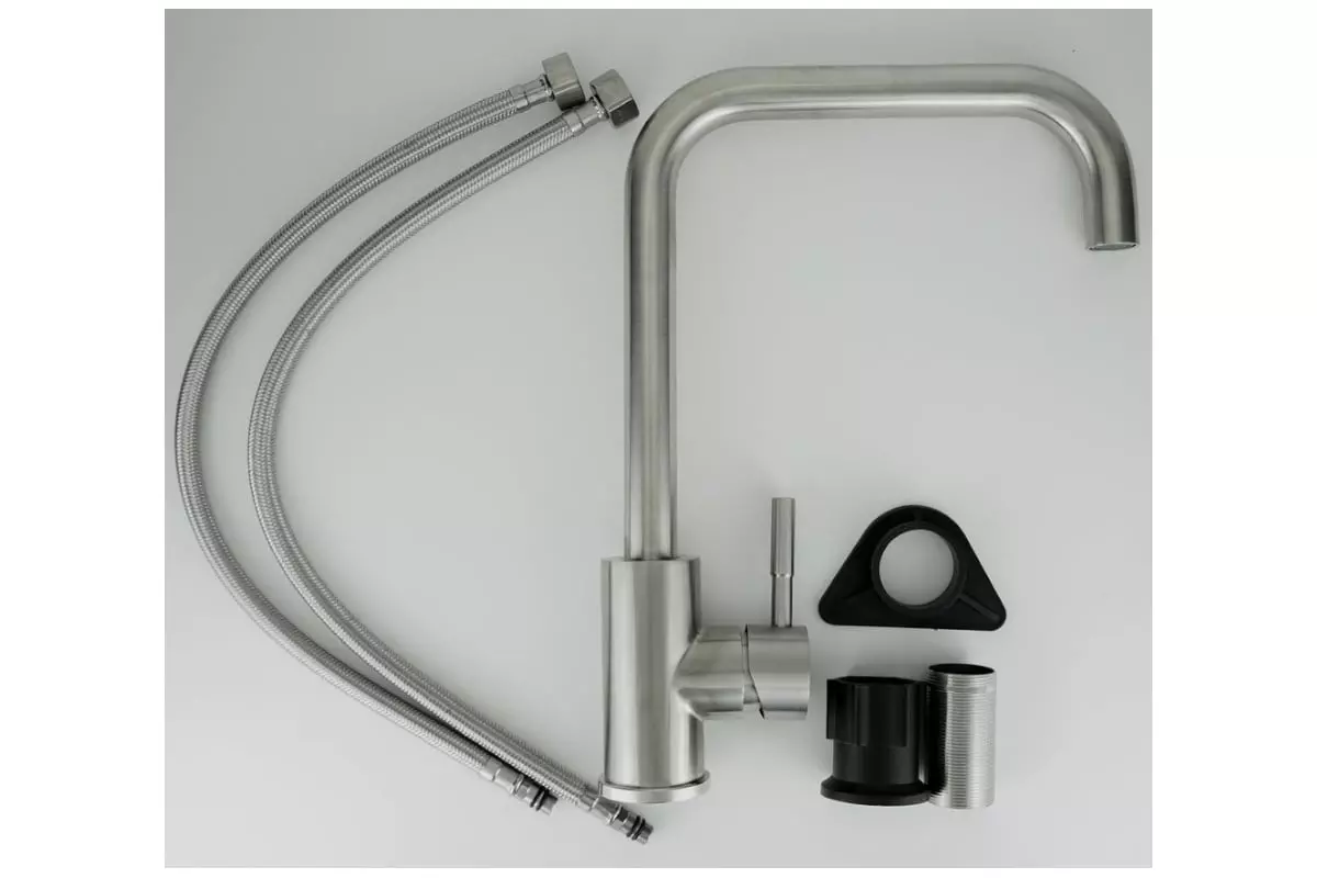 Смеситель для кухни, высокий излив, хром, ESKO K5, нерж. сталь