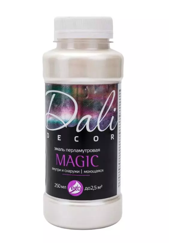 Эмаль акриловая перламутровая Dali DECOR Magic СЕРЕБРО, 0,25 л