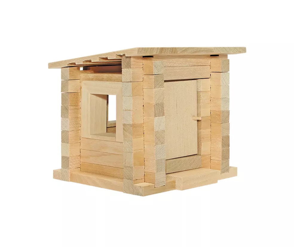 Деревянный конструктор Избушка малышка (75 элементов) Пелси К580