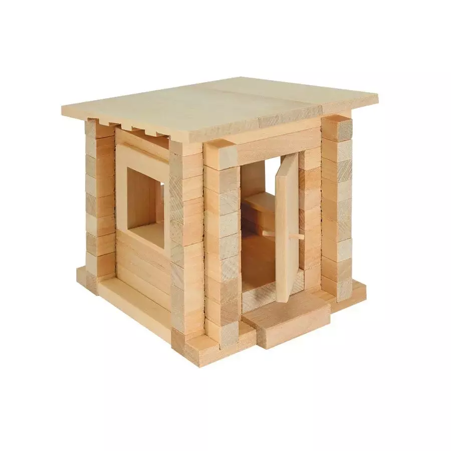 Деревянный конструктор Избушка малышка (75 элементов) Пелси К580