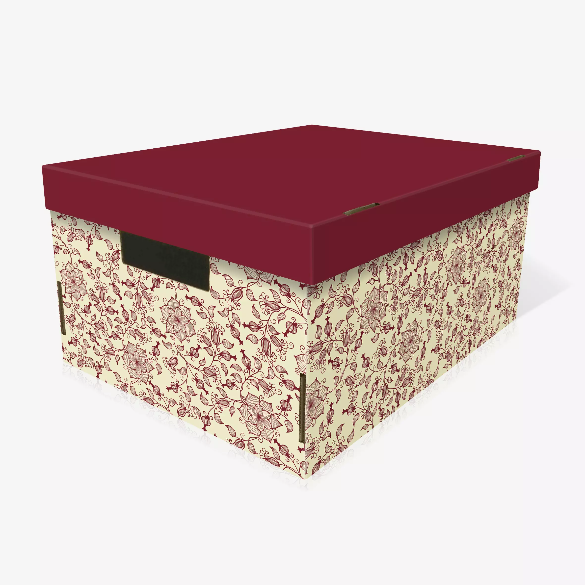 Коробка для хранения Крышка-дно 280x370x180, Цветущий шиповник , Т23 Е