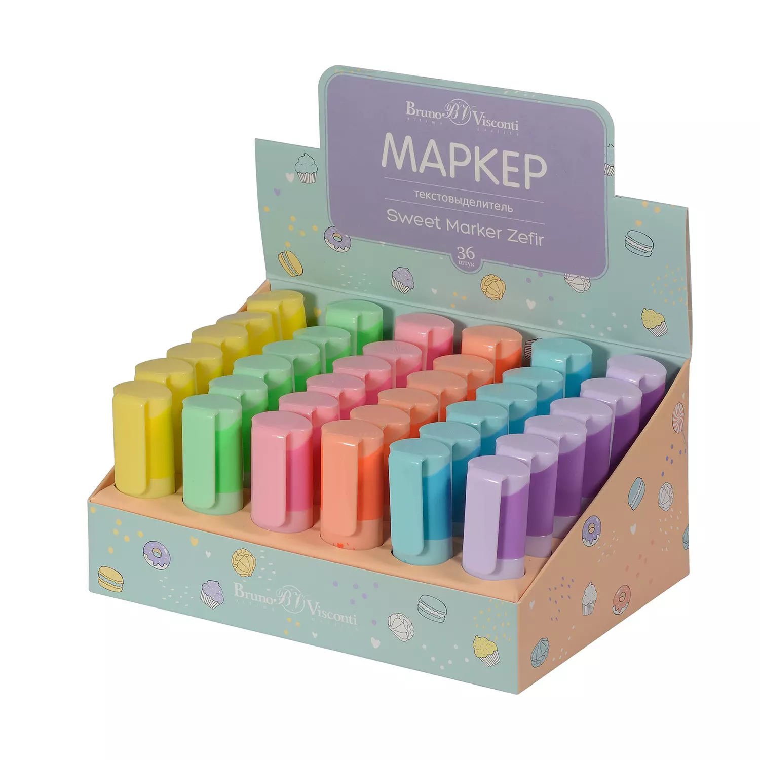 Текстовыделитель SWEET MARKER ZEFIR 6 пастельных цветов