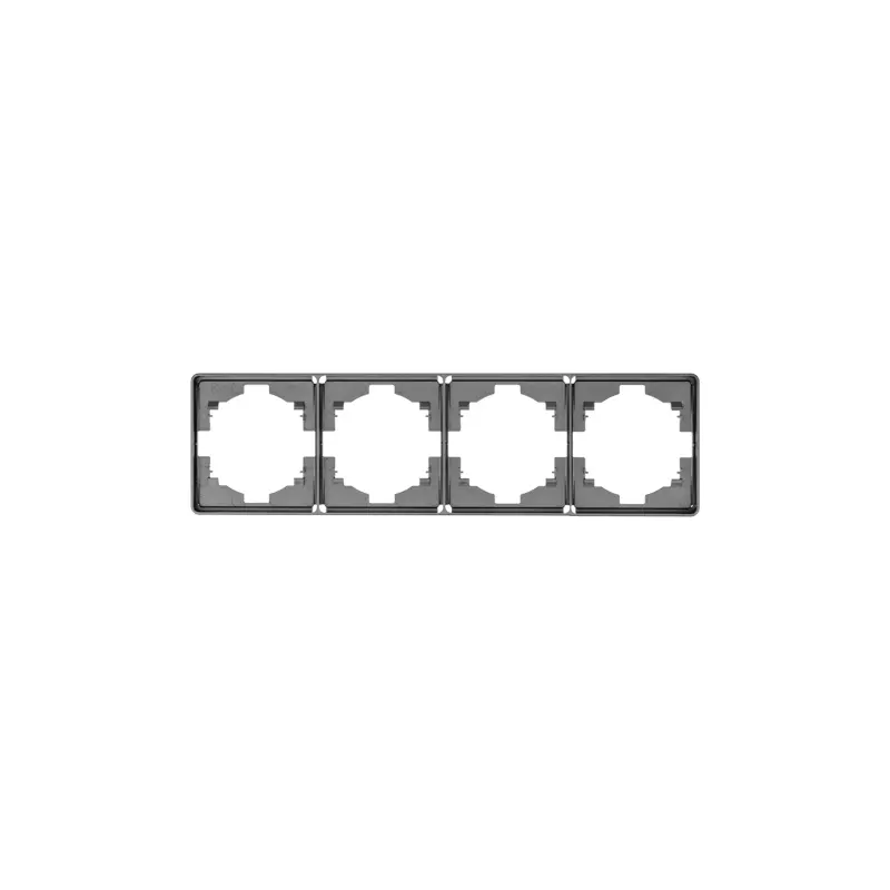 Рамка на 4 места титан Kranz Miele Round KR-78-0754-2