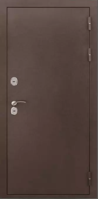 Дверь входная металл 10,5 см Термо мед.Антик/СБ-1 Дуб белен + ст.мат. 860*2050 ст.1,5 мм прав.