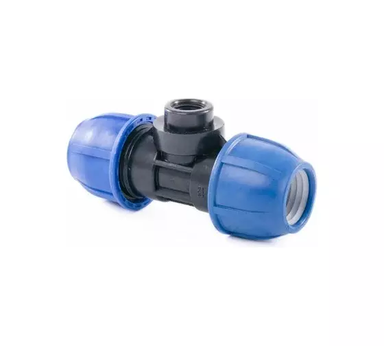 Тройник ПНД с резьбой 32x1/2" ВР, компрессионный, PN16, RTP 14532