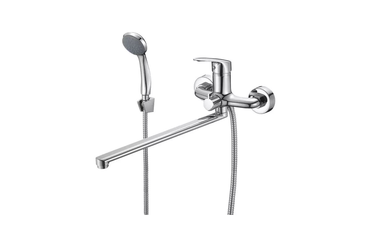 Смеситель для ванны, длинный излив 32 см, хром, Milardo Simp, SIMSB02M10, латунь