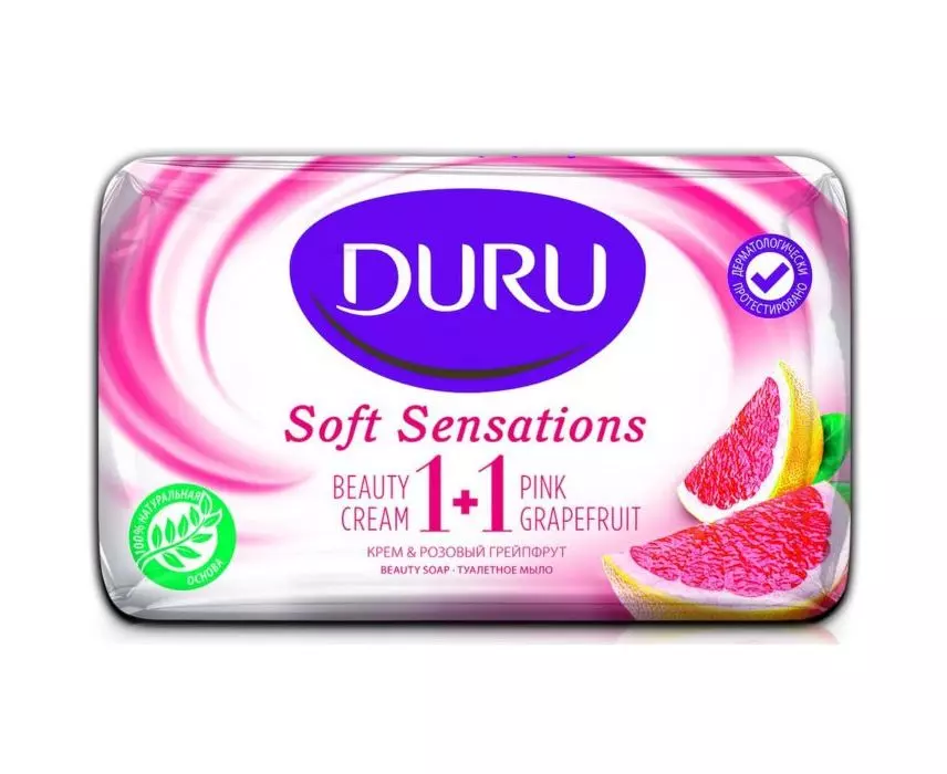 Мыло Duru 1+1 SOFT SENS Розовый Грейпфрут 80г