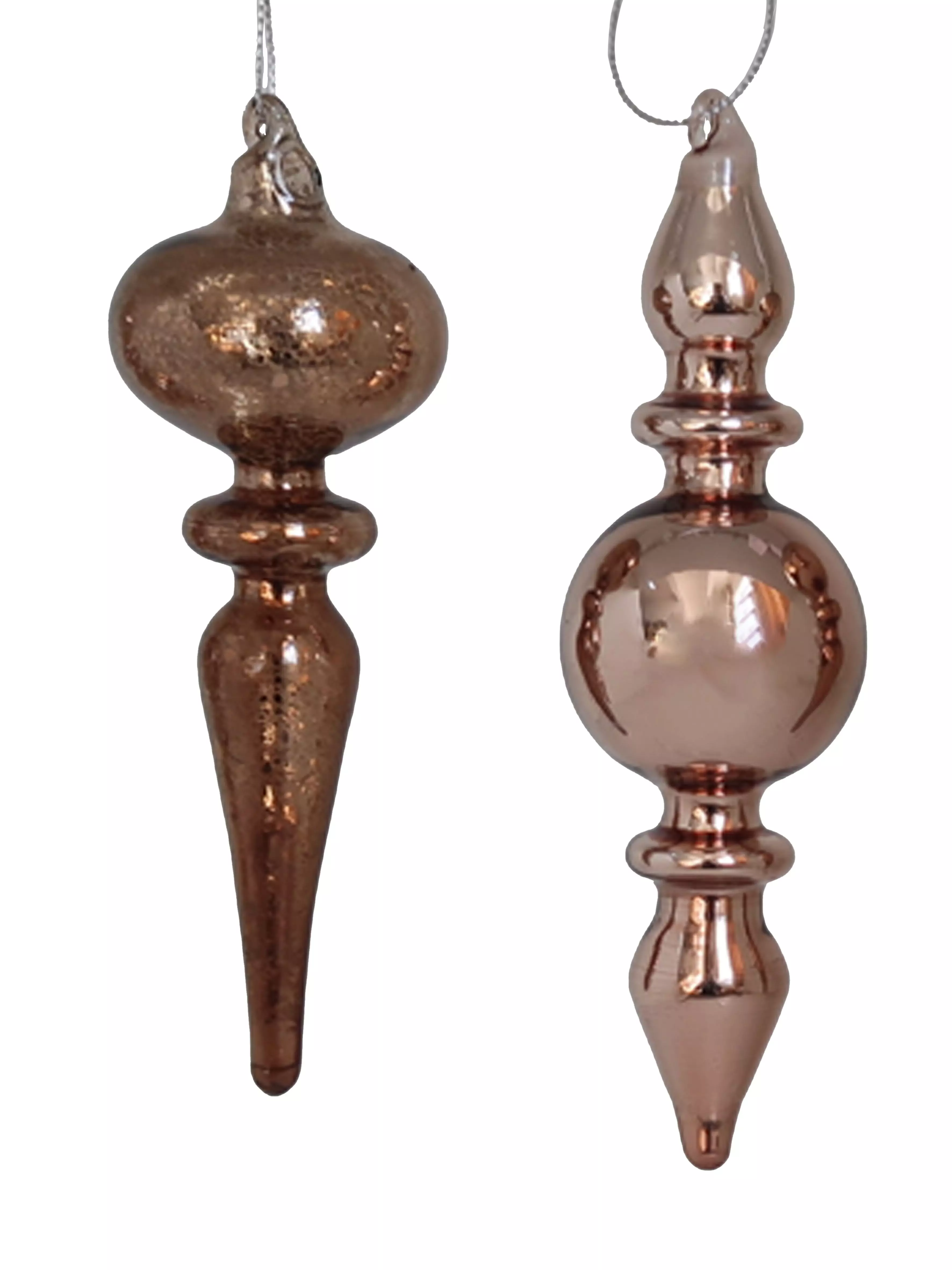 Новогоднее подвесное украшение из стекла, цвет в ассортименте / 4,5х4,5х15см 95637