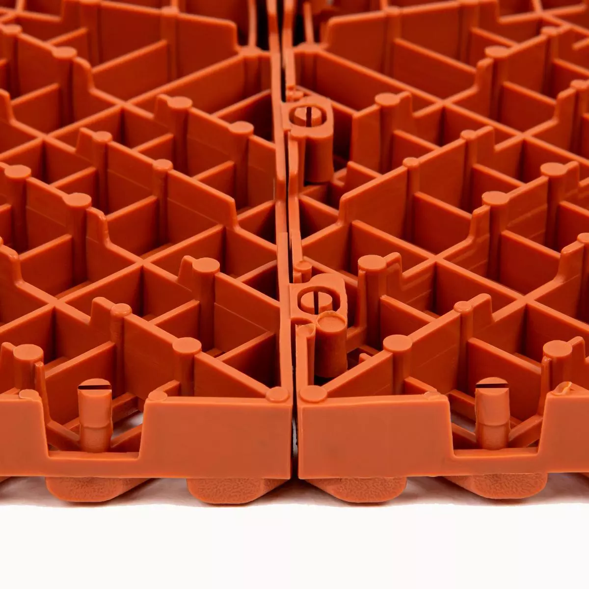 Плитка садовая для дорожек HELEX 40*40 см полипропилен, цвет терракот (уп. 6 шт)