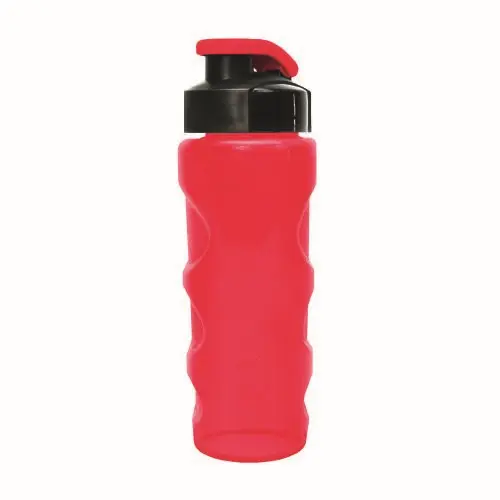 ###Бутылка для воды со шнурком 500 мл HEALTH and FITNESS, anatomic, красный КК0156