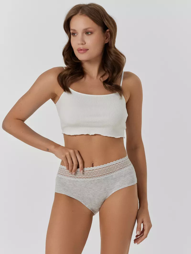 Трусы женские Mark Formelle 412415 серый меланж, р-р 110 (52 / XXL)