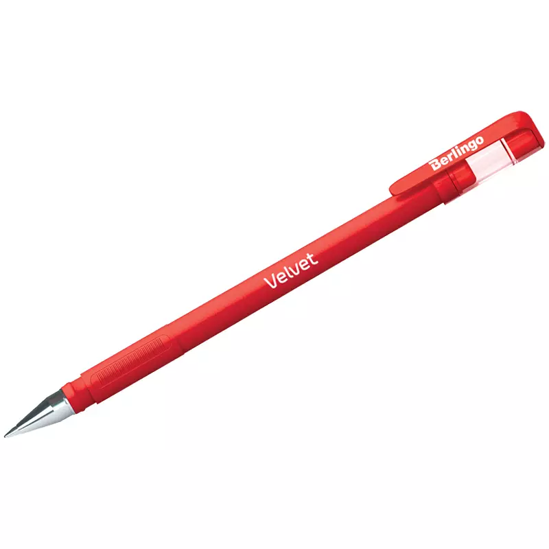Гелевая ручка Berlingo Velvet красная, 0,5мм, прорезиненный корпус CGp_50127