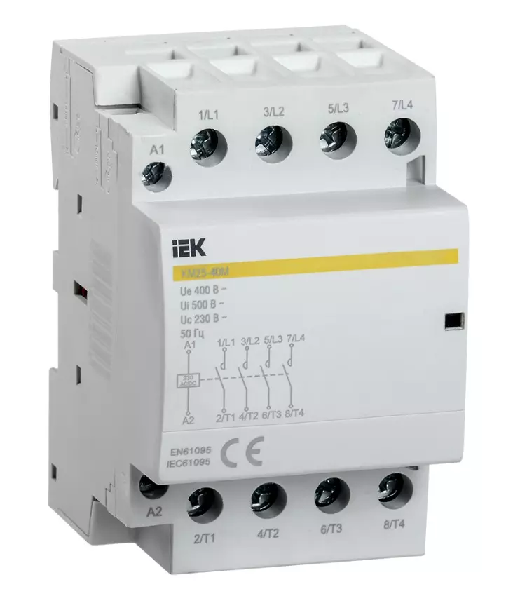 Контактор модульный КМ25-40М AC/DC KARAT IEK MKK21-25-40