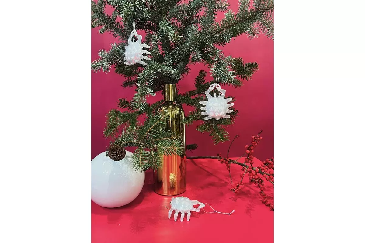 Елочные украшения стекло (3 шт) Волшебство на ветках VNVOG-10