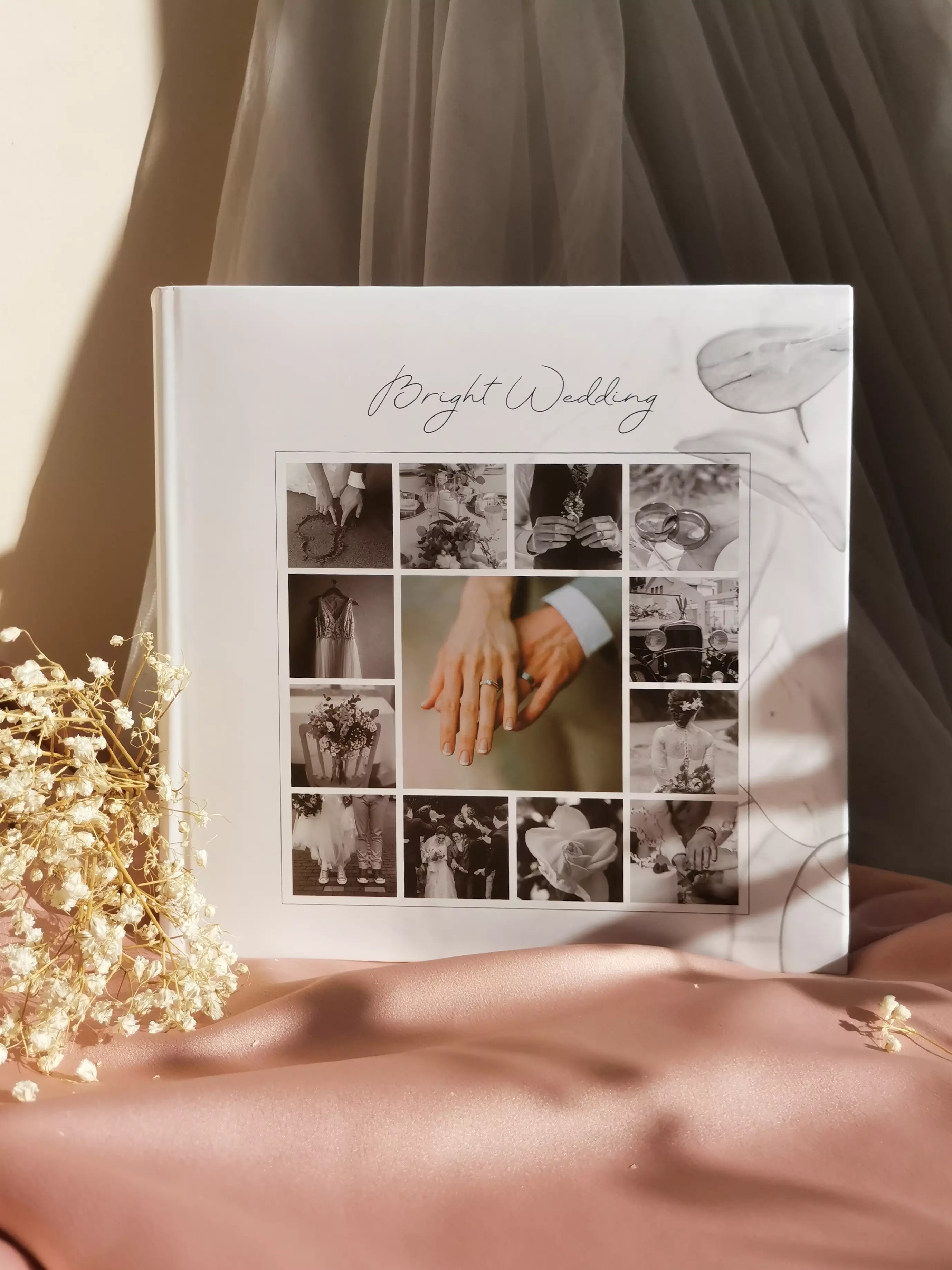 Фотоальбом на 200 фото 10х15 см, бум. листы , книж. переплет bright wedding Сентябрь