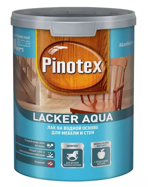 Лак на водной основе для мебели и стен Pinotex Lacker Aqua 10 (матовый) 1л