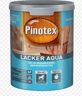Лак Pinotex  Lacker Aqua 70 (глянцевый) 1л на водной основе для мебели и стен