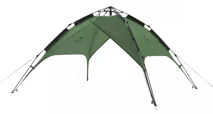 Палатка 4-местная Naturehike, быстросборная, зеленая NH21ZP008-4FGR