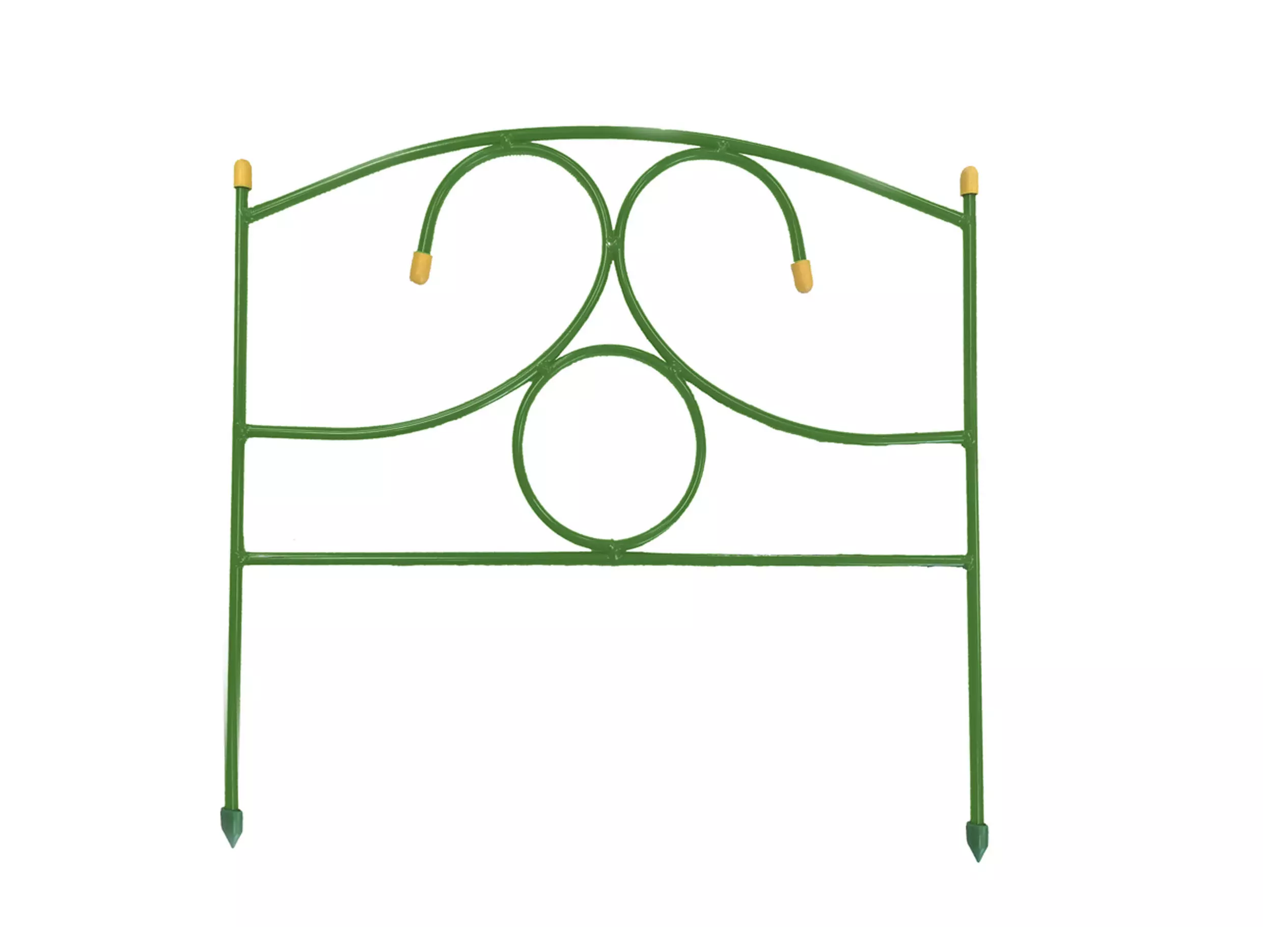 Декоративный забор металлически садовый Жук мини Светло-зеленый 0,45*0,50*5шт
