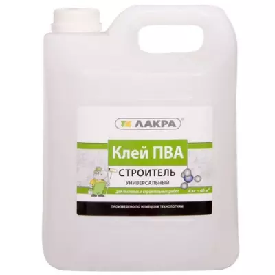Клей ПВА Строитель LAKRA 4 кг