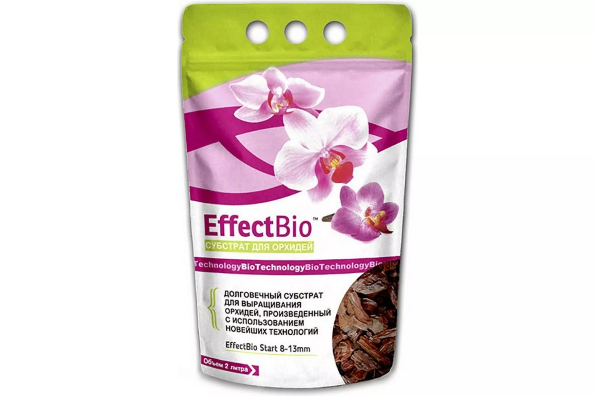 Субстрат для орхидей «EffectBio» Start 8-13mm 2 л