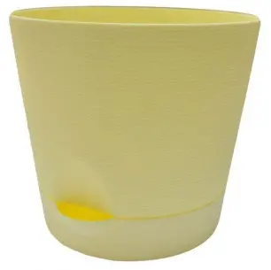 Цветочный горшок с поддоном ТЕК.А.ТЕК Le Parterre d=19.5 2.8 Л. 204-8 светло-желтый
