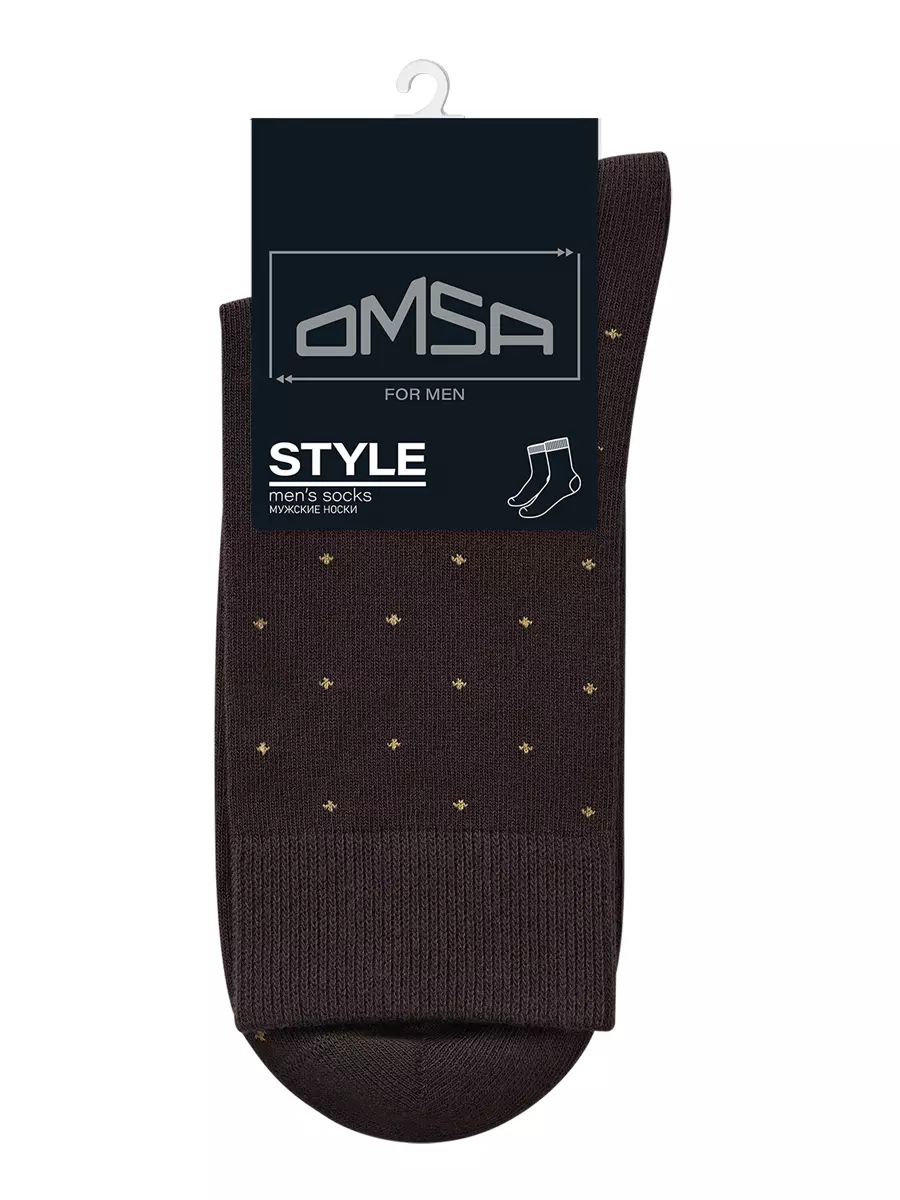 Носки мужские OMSA STYLE 513 Точки Кофейный р-р 25-27