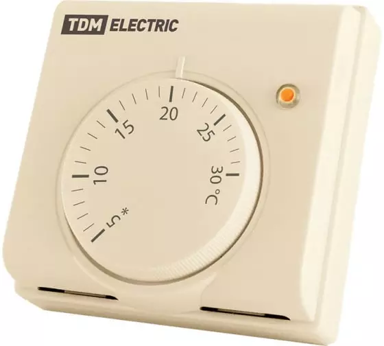 Терморегулятор механический открытого монтажа TDM индикатор вкл/выкл 10А 230В сл кость SQ2503-0010