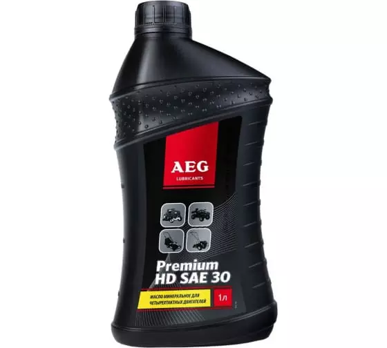 Масло минеральное AEG 30627 4Т Premium (HD SAE 30; API SJ/CF) Lubricants 1л