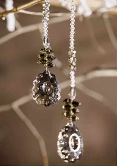 Елочные украшения стекло (2 шт) Сосульки Волшебство на ветках VNVSG-27